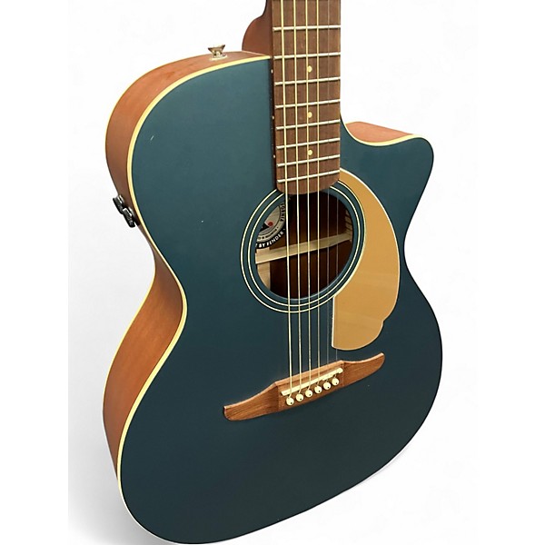 Used Fender Newporter Player TEAL Acoustic Electric Guitar