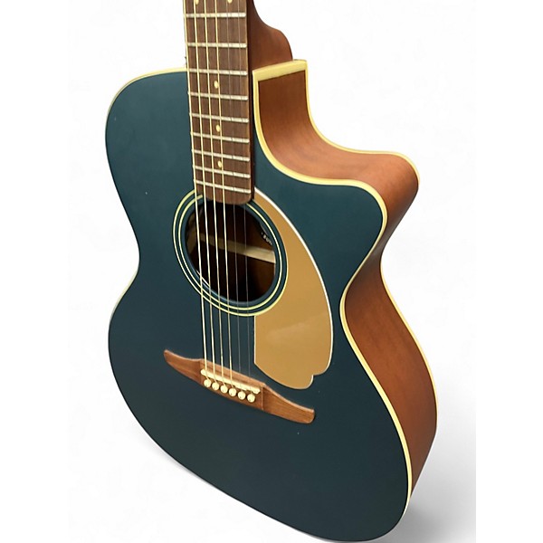 Used Fender Newporter Player TEAL Acoustic Electric Guitar