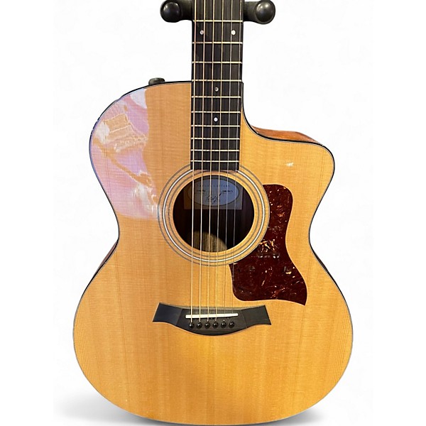 Used Taylor 214CE Plus Natural Acoustic Electric Guitar
