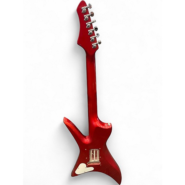 Vintage 1980s Mako Exotic XK4 Red Solid Body Electric Guitar