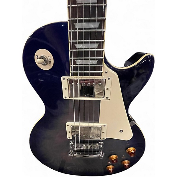 Used 2014 Epiphone Les Paul Standard Pro Faded Blue Jean Solid Body Electric Guitar