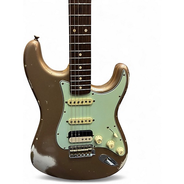 Used 2020 Fender Ron Thorn Masterbuilt Imperial Arc HSS Stratocaster Shoreline Gold Solid Body Electric Guitar