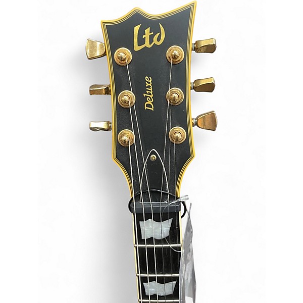 Used ESP LTD EC1000 Deluxe Vintage Black Solid Body Electric Guitar