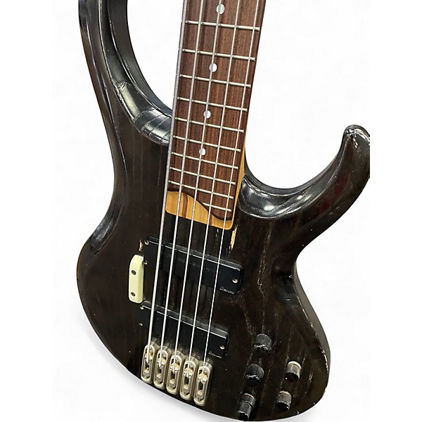 Used Ibanez BTB405QM Trans Black Electric Bass Guitar