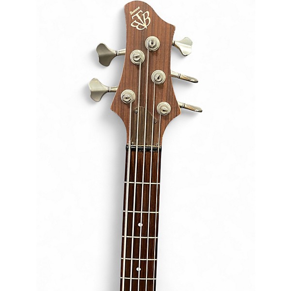 Used Ibanez BTB405QM Trans Black Electric Bass Guitar