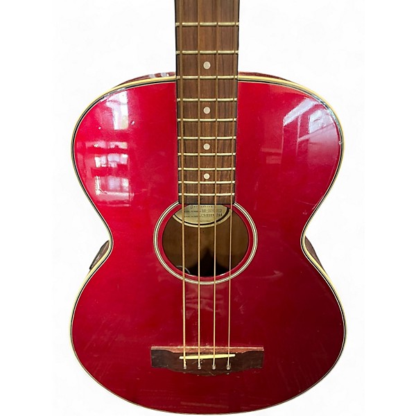 Used Squier SB-31M CANDY APPLE RED Acoustic Bass Guitar