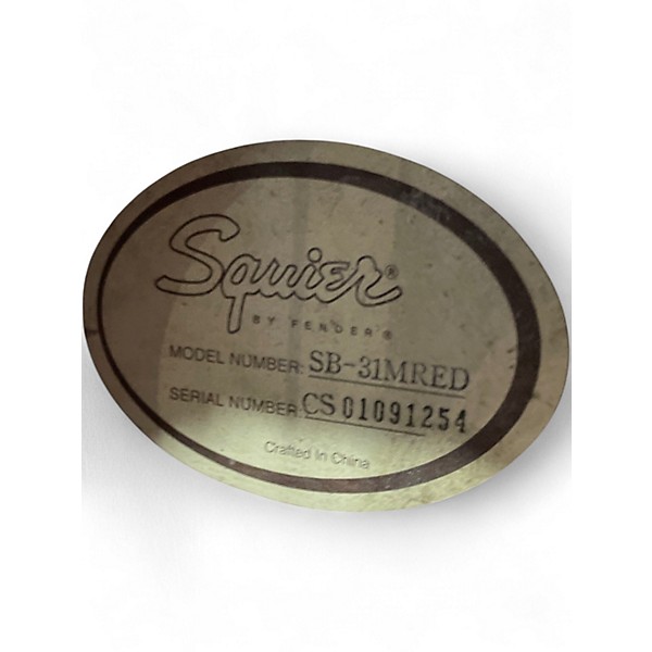 Used Squier SB-31M CANDY APPLE RED Acoustic Bass Guitar