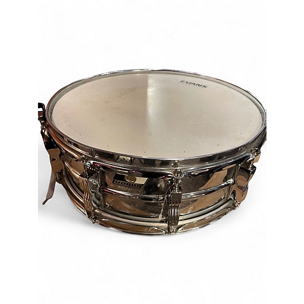 Used Ludwig 14X5.5 Accent CS Snare Chrome Silver Drum