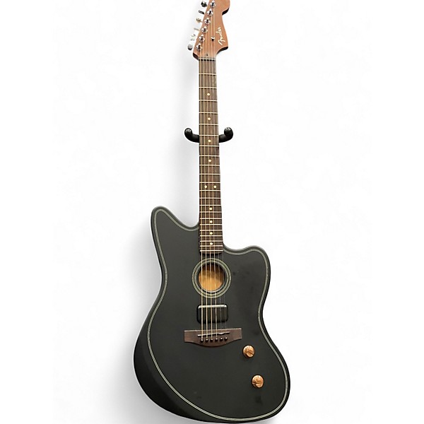 Used Fender acoustasonic jazzmaster standard matte black Acoustic Electric Guitar