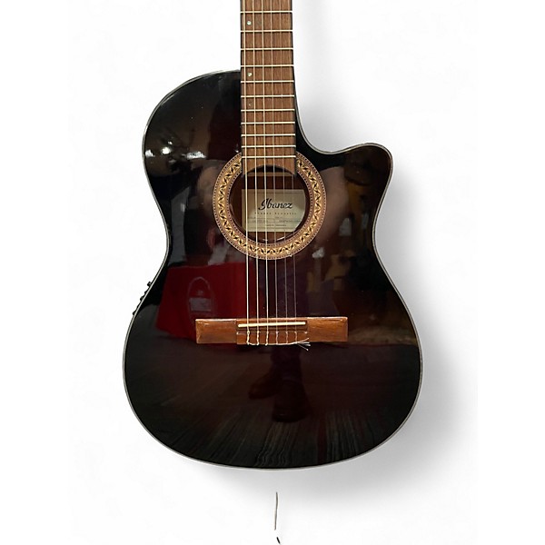 Used Ibanez GA35TCE Dark Violin Burst Classical Acoustic Electric Guitar