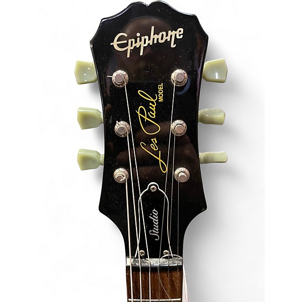 Used Epiphone Les Paul Studio Black Solid Body Electric Guitar