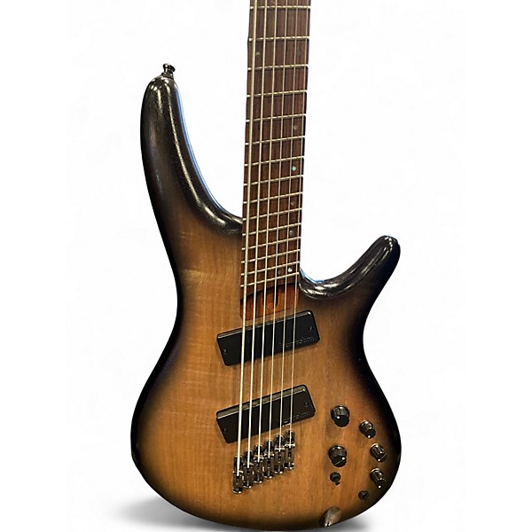 Used Ibanez SRC6MS BLACK STAINED BURST Electric Bass Guitar