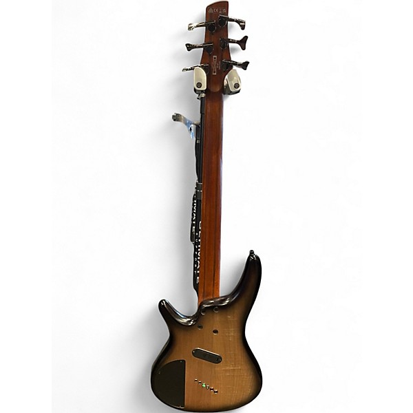 Used Ibanez SRC6MS BLACK STAINED BURST Electric Bass Guitar