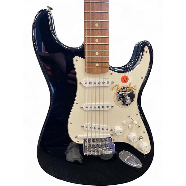 Used Fender Standard Stratocaster Roland Ready Black Solid Body Electric Guitar