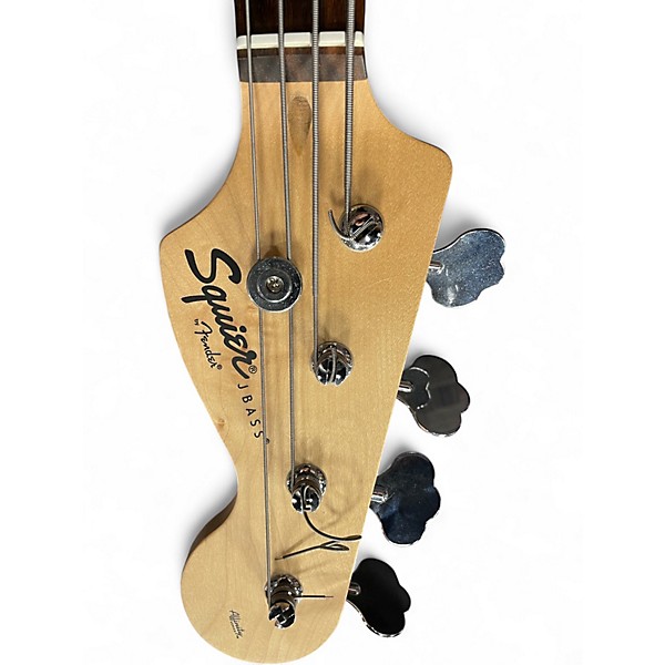 Used Squier J Bass Metallic Black Electric Bass Guitar