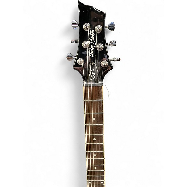 Used Harley Benton CST 24-DELUXE Trans Blue Solid Body Electric Guitar