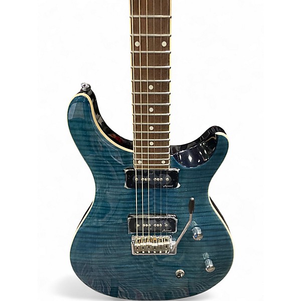 Used Harley Benton CST 24-DELUXE Trans Blue Solid Body Electric Guitar