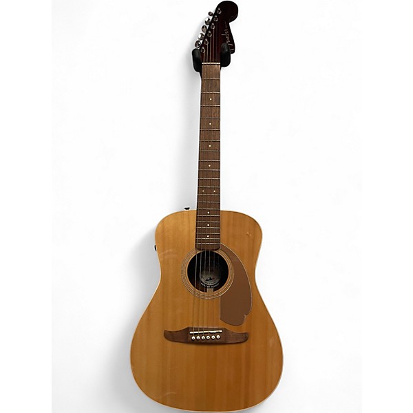 Used Fender Malibu Player Natural Acoustic Electric Guitar