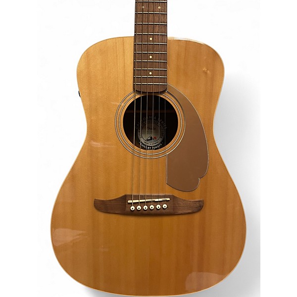 Used Fender Malibu Player Natural Acoustic Electric Guitar