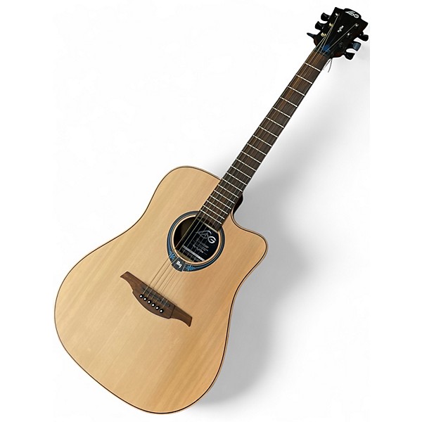Used Lag Guitars THV10DCE Natural Acoustic Electric Guitar