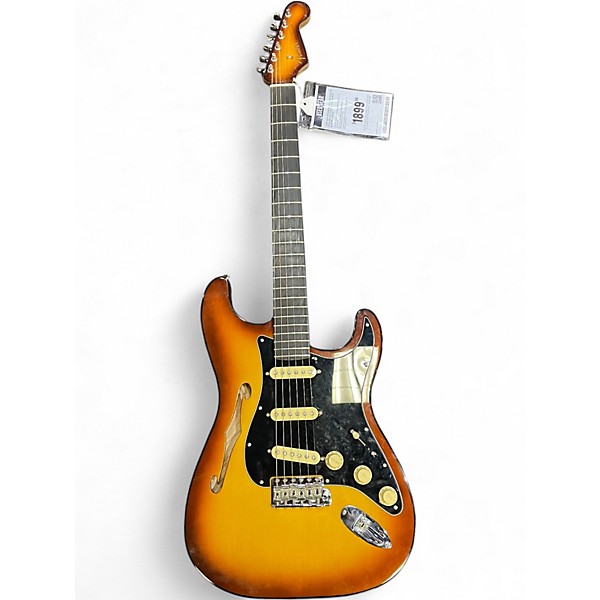 Used 2023 Fender SUONA STRATOCASTER THINLINE VIOLIN BURST Hollow Body Electric Guitar