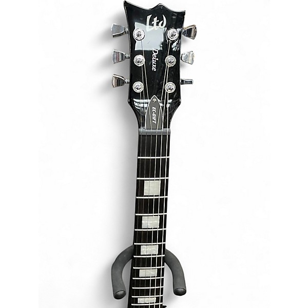Used ESP LTD EC01FT LEFT HANDED Black Solid Body Electric Guitar