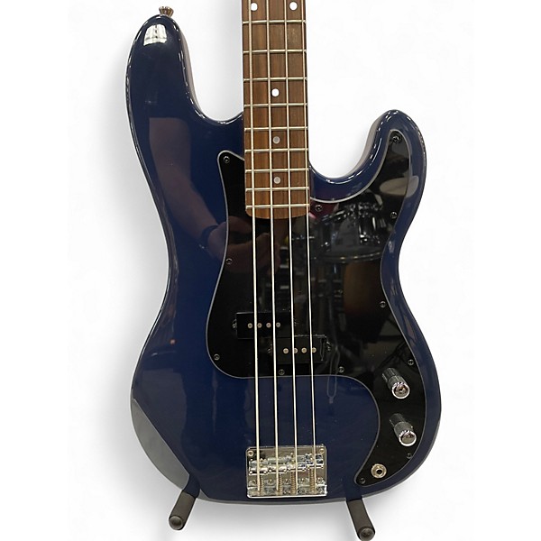 Used Silvertone SSLB Colbalt Blue Electric Bass Guitar
