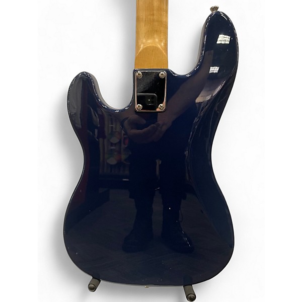 Used Silvertone SSLB Colbalt Blue Electric Bass Guitar