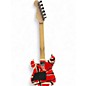 Used EVH Striped Series Red with Black and White Stripes Solid Body Electric Guitar