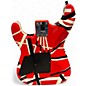 Used EVH Striped Series Red with Black and White Stripes Solid Body Electric Guitar
