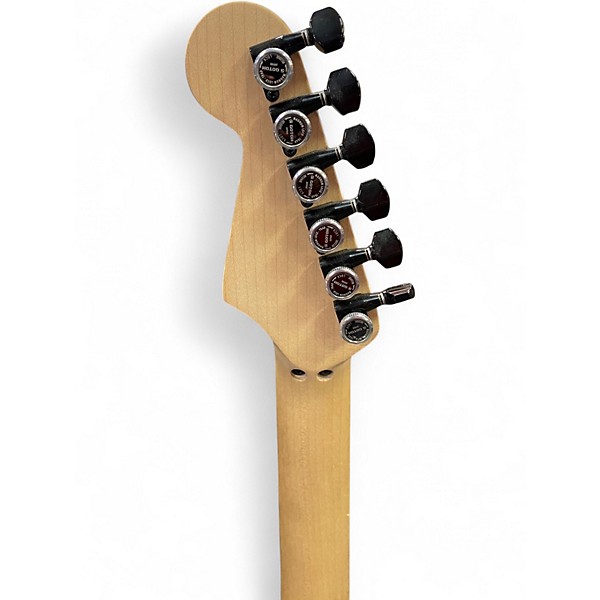 Used EVH Striped Series Red with Black and White Stripes Solid Body Electric Guitar