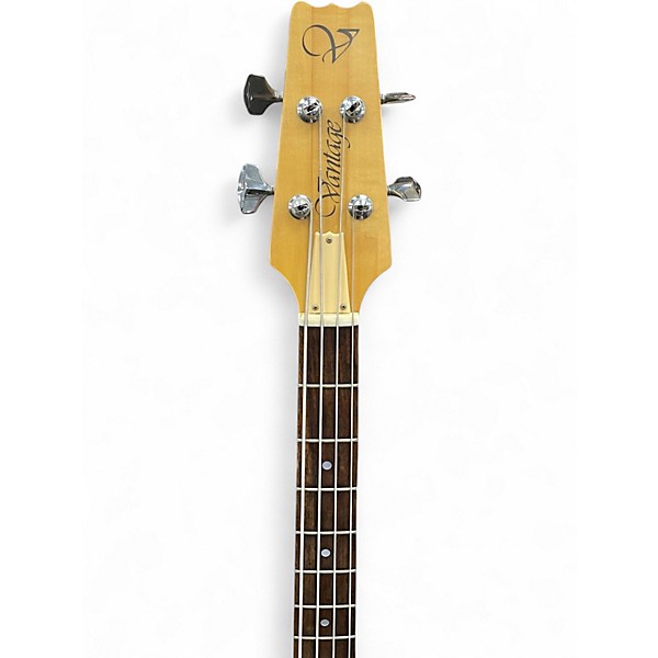 Used Vantage VS600B Antique Natural Electric Bass Guitar