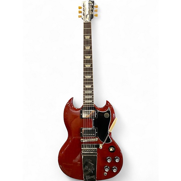 Used 2019 Gibson  SG Standard '61 Maestro Vibrola Cherry Solid Body Electric Guitar