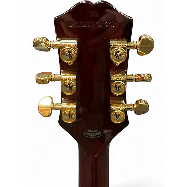 Used Epiphone Les Paul Custom Figured Iced Tea Burst Solid Body Electric Guitar