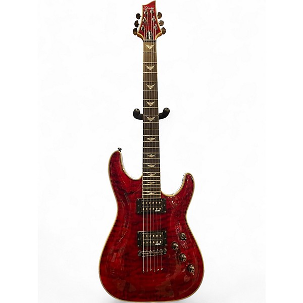 Used 2025 Schecter Guitar Research Omen Extreme 6 Black Cherry Solid Body Electric Guitar