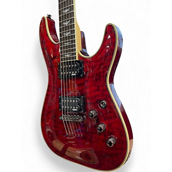 Used 2025 Schecter Guitar Research Omen Extreme 6 Black Cherry Solid Body Electric Guitar