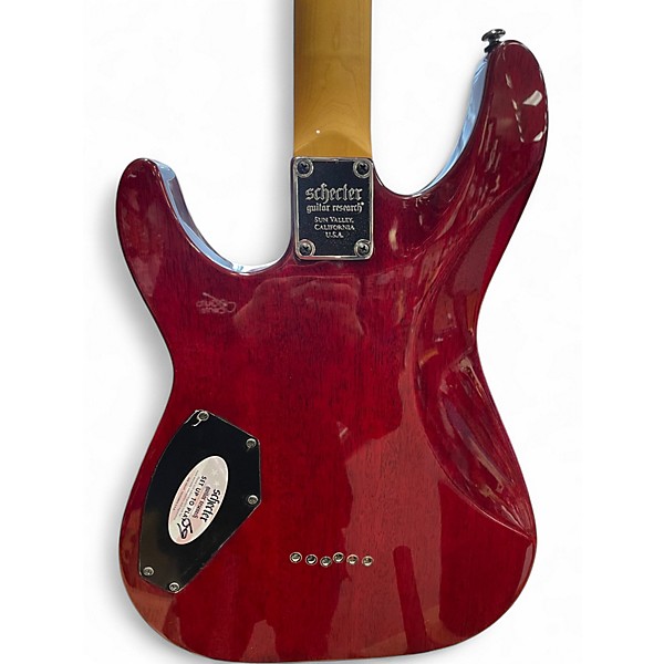 Used 2025 Schecter Guitar Research Omen Extreme 6 Black Cherry Solid Body Electric Guitar