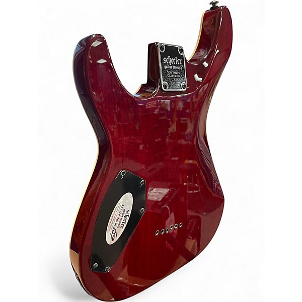 Used 2025 Schecter Guitar Research Omen Extreme 6 Black Cherry Solid Body Electric Guitar