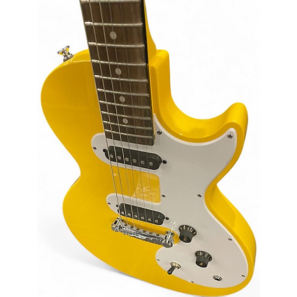 Used 2022 Epiphone Les Paul SL Graffiti Yellow Solid Body Electric Guitar