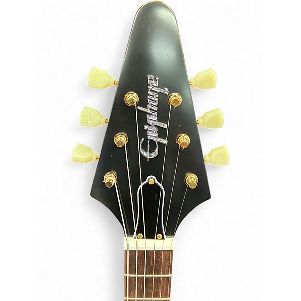 Used Epiphone Korina Flying V Natural Electric Bass Guitar