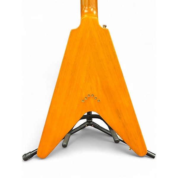 Used Epiphone Korina Flying V Natural Electric Bass Guitar