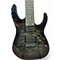 Used Ibanez GRG7221QA Trans Black Solid Body Electric Guitar