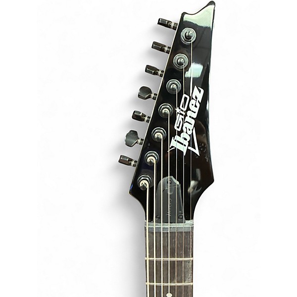 Used Ibanez GRG7221QA Trans Black Solid Body Electric Guitar