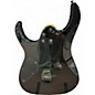 Used Ibanez GRG7221QA Trans Black Solid Body Electric Guitar
