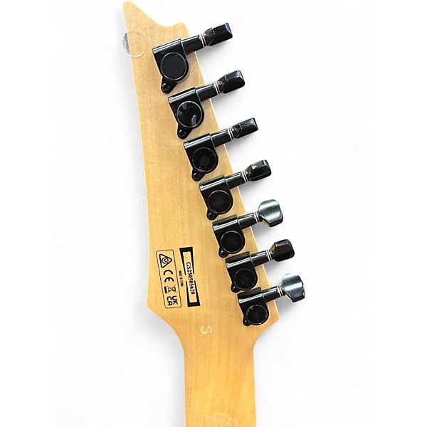 Used Ibanez GRG7221QA Trans Black Solid Body Electric Guitar