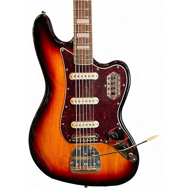 Used Squier Vintage Modified Bass VI 2 Tone Sunburst Electric Bass Guitar