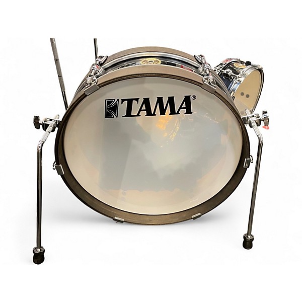 Used TAMA 4 Piece CLUB JAM PANCAKE KIT HAIRLINE BLACK Drum Kit