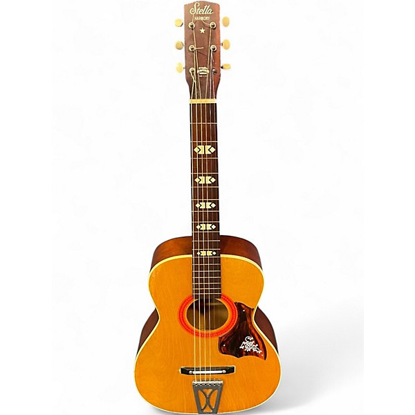 Used Harmony Stella Natural Acoustic Guitar