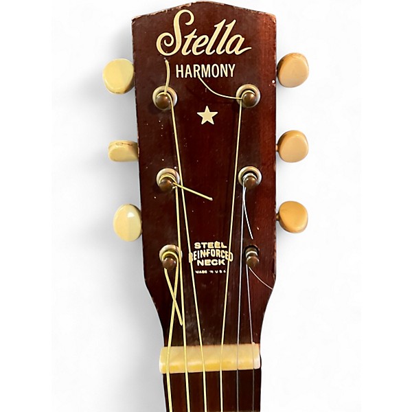 Used Harmony Stella Natural Acoustic Guitar