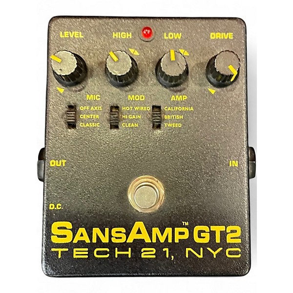 Used Tech 21 Sansamp GT2 Tube Amp Emulator Effect Pedal